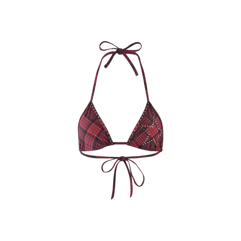 I.AM.GIA MARTINA BIKINI TOP Bikini Women's Red Gingham/Red Plaid-0
