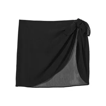 Victoria's Secret Shimmer Mini Sarong Coverup / Black Swim Dresses & Skirts Women's Black