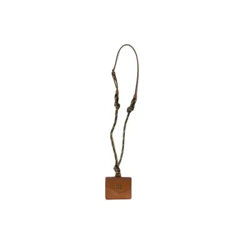 MIU MIU Leather Earphone Case Women's Brown