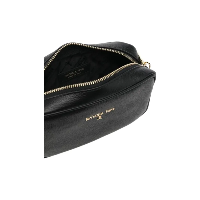 Patrizia Pepe Logo plaque Leather Crossbody Bag-3