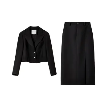 SENTUBILA Skirt Set Women's Classic Black