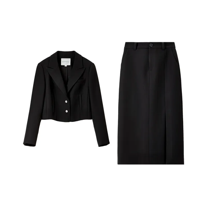 SENTUBILA Skirt Set Women's Classic Black-0
