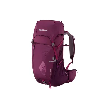 MONTBELL Nylon Outdoor Mountaineering Bag Backpack Unisex Mulberry Red