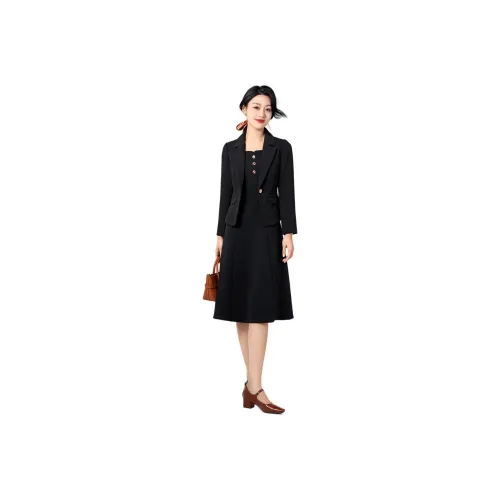 Mylan Skirt Set For Early Autumn Women's Black