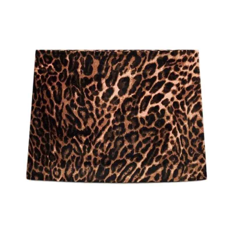 ZARA Trf Casual Short Skirts Women's Leopard Print-0