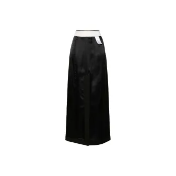 MM6 Maison Margiela Numbers Motif Patch Front Slit Skirt