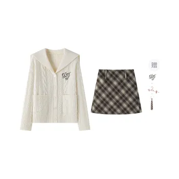 Tokyo Season Skirt Set Fall Winter Women's Gift Box Set Ecru
