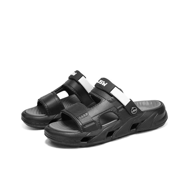 JEANSWEST Beach Sandals Men Black Warrior/Khaki Brown/Lunar Gray-2