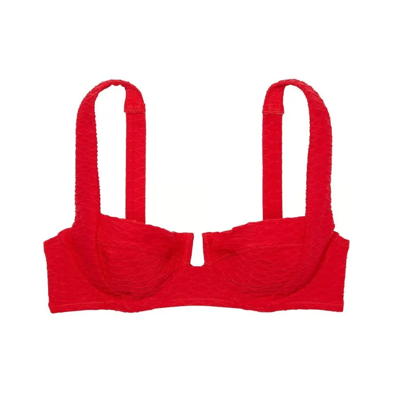 Victoria's Secret PINK Mix & Match Full Coverage Bikini Top / Lipstick Bikini Women's Red-0