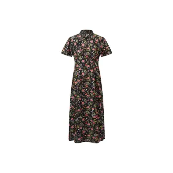 GOELIA Cheongsam Women's Summer Night Rose Garden Print
