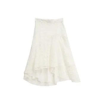 ERAL Casual Long Skirts Women's Cloud White