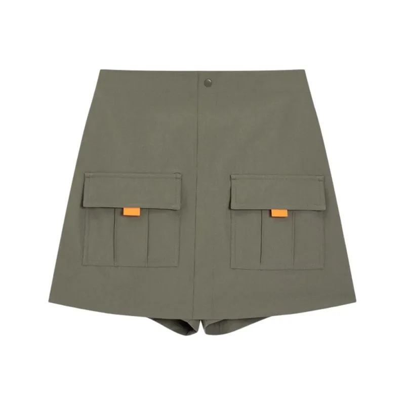 XTEP Cargo Short Skirts Women's Dark Aqua Green-0