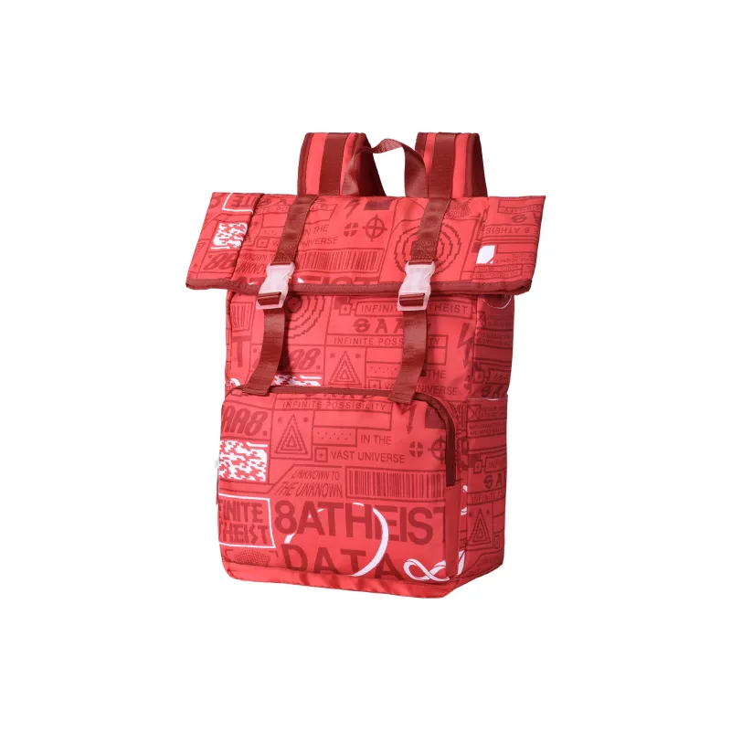 8atheist Polyester Commute Outfit Backpack Laptop Bag Regular Unisex Preppy Red-5