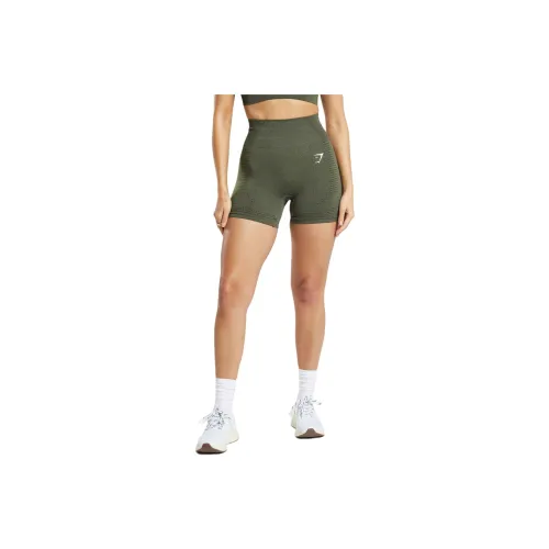 GYMSHARK VITAL SEAMLESS 2.0 SHORTS Sports Shorts Women's Basic Green Mudstone Gray