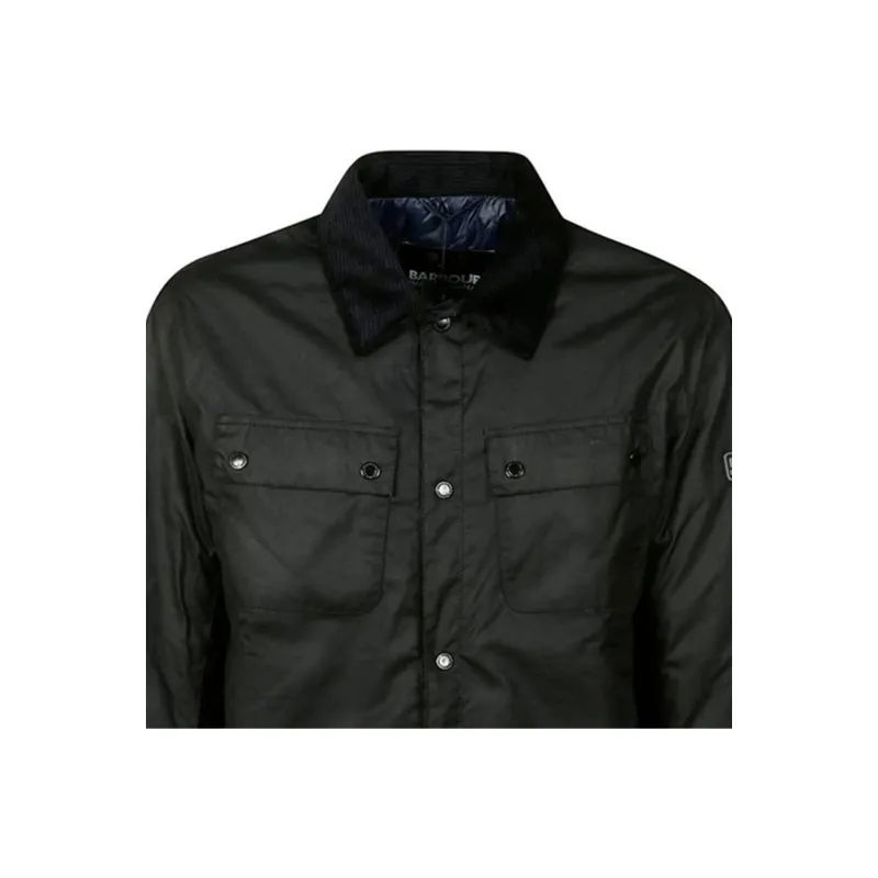 BARBOUR Tourer Logo Patch Waxed Jacket-4