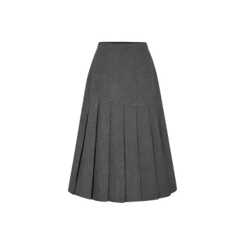 IHIMI Casual Long Skirts Women's Dark Gray
