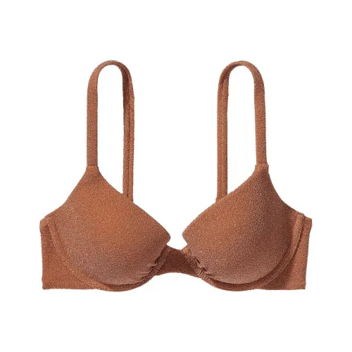 Victoria's Secret Shimmer Icon Push-Up Bikini Top/Sugar Bikini Women's Toffee