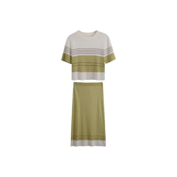 Olrain Skirt Set Women's Deep Sprout Green