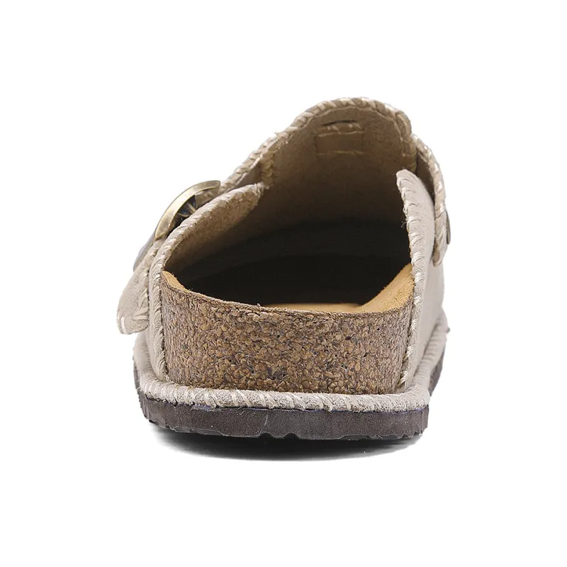 IZEIZIG Cork Sole Stitching Quiet Odor Resistant Abrasion Resistant Slip Resistant Quick Dry Closed Toe Slippers Unisex-3