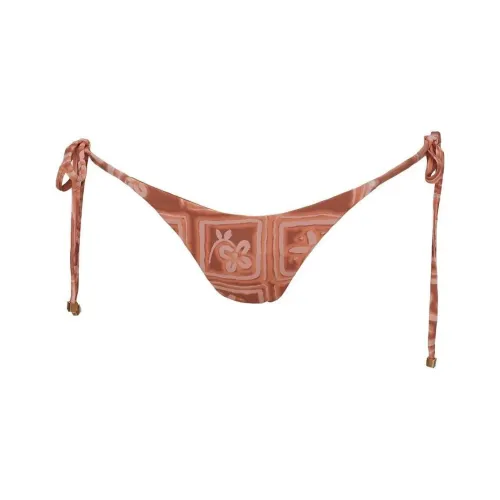 PRINCESS POLLY GLORA TIE SIDE BIKINI BOTTOM Swimming Shorts Women's Rust Pink/Iron Rust Pink Image