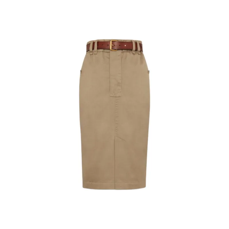 SAINT LAURENT Belted Pencil Skirt-0