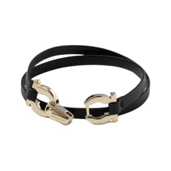 FERRAGAMO Leather Bangles Women's Black