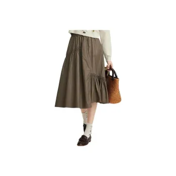ZIHAN Casual Long Skirts Women's Coffee