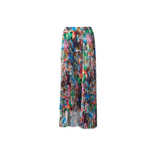 Balenciaga Postcard Print Pleated Skirt