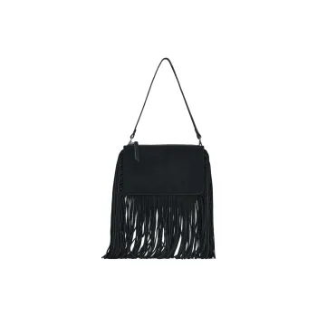 ZARA Cow Leather Crossbody Bag, Shoulder Bag Mini Women's Black