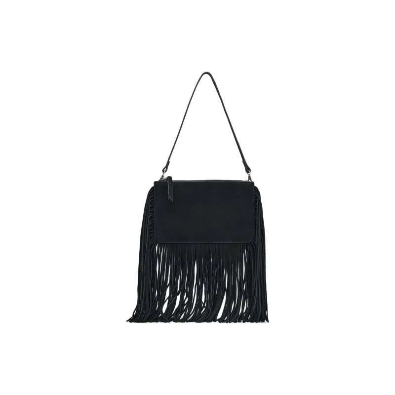 ZARA Cow Leather Crossbody Bag, Shoulder Bag Mini Women's Black-0
