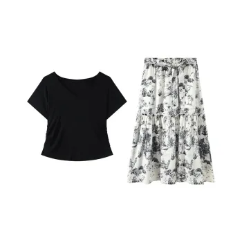 ETSE Two Piece Skirt Sets Women's