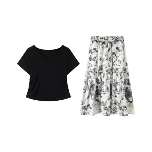 ETSE Two Piece Skirt Sets Women's