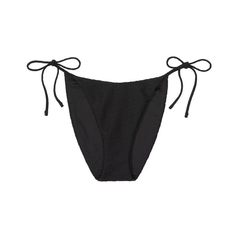 Victoria's Secret Mix & Match Side-Tie Cheeky Bikini Bottom / B Swimming Shorts Women's Black-0