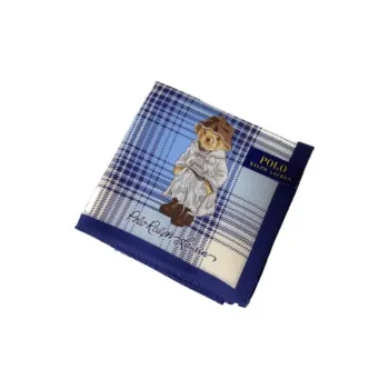 Polo Ralph Lauren Cotton Silk Scarves Unisex Blue