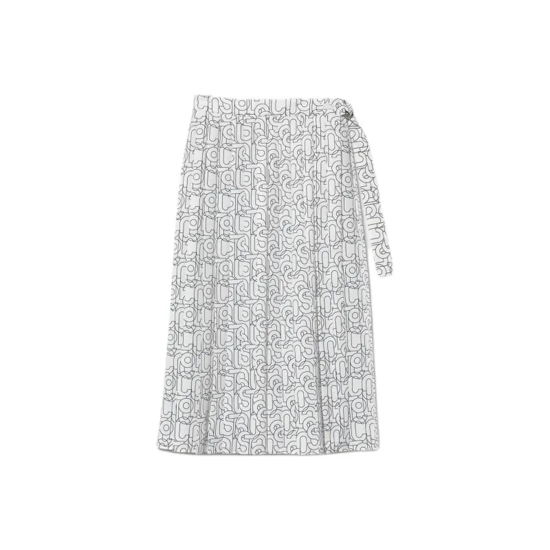 LACOSTE Casual Long Skirt Women's White-0