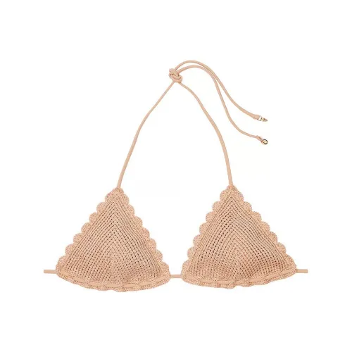 Victoria's Secret PINK Crochet Triangle Bikini Top / TS Bikini Women's Roasted Sugar