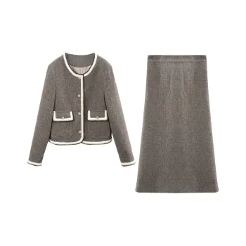A Paradise For Awakening Skirt Set Women's Coffee