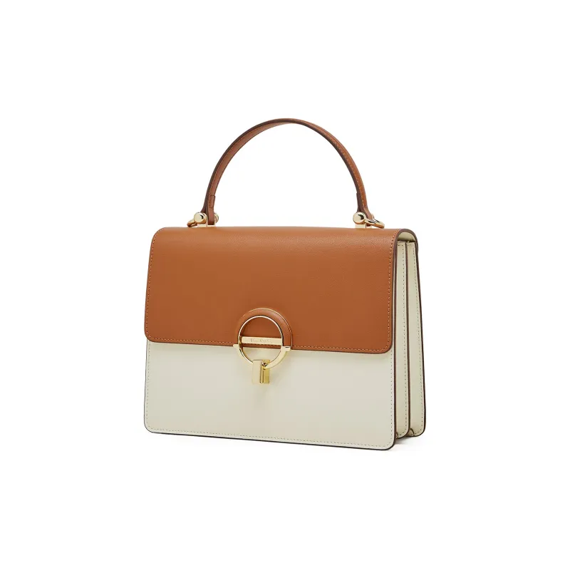 PIERRE CARDIN Genuine Cow Leather Shoulder Bag, Crossbody Bag, Handbag Regular Women's Beige-27