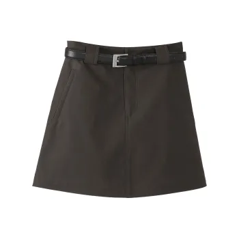 Fstudio Casual Short Skirts Women's Coffee