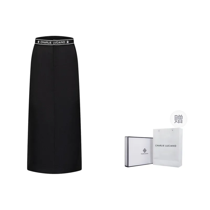Charlie Luciano Casual Long Skirts Women's Black-0