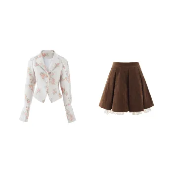 Blovelan Skirt Set Women's Cocoa Brown