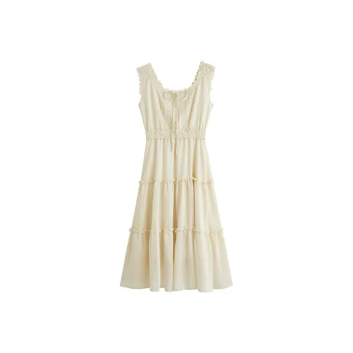 Inman Sleeveless Dresses Women's Pear Blossom Beige
