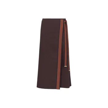 FENDI SS24 Casual Long Skirts Women's Brown