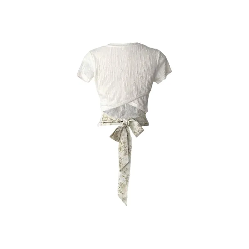 DOKZB T Shirts Women's Ivory White-1