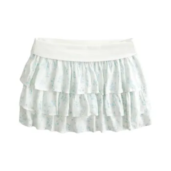Hollister Casual Short Skirts Women's White All Over Print