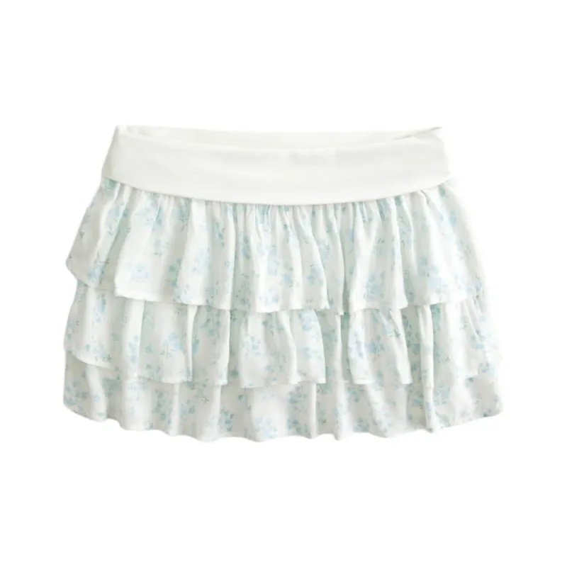 Hollister Casual Short Skirts Women's White All Over Print-0