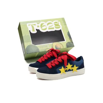 T628 Stars Puffy Shoes Slip Resistant, Abrasion Resistant, Lightweight Low Top Skateboard Shoes Unisex