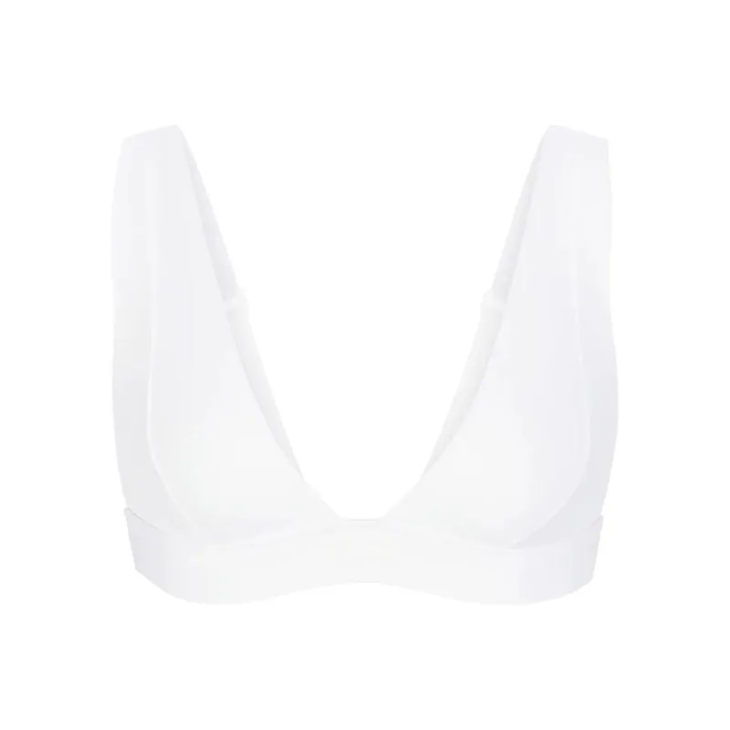 SKIMS SIGNATURE SWIM PLUNGE BIKINI TOP Bikini Women's SNOW/Snow-0