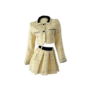 STARFEI Skirt Set Women's Yellow