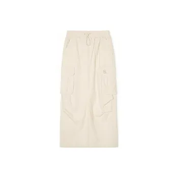 MLB New York Yankees Casual Long Skirt Women's Linen Cream